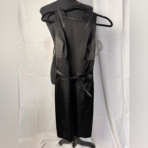 Bebe black vintage zipper belted mini dress size 00